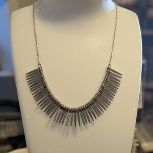 Silver Spike Necklace